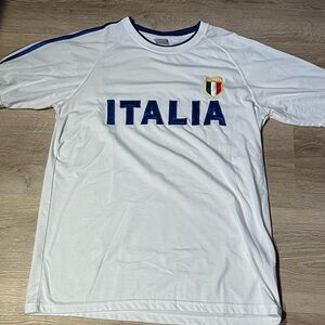 Italia Italian Italy shirt white and blue stripes XXL Men’s